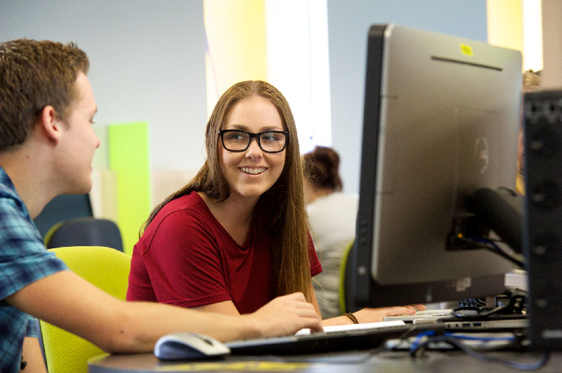 Students in a computer lab